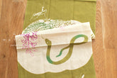 Shokunin Collection Hand-printed Chusen Japanese Tenugui Fabric - Year of the Snake 2025 - fuji to hebi 9
